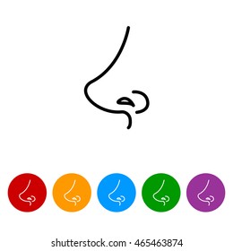 Web line icon. Nose