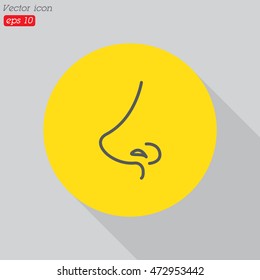 Web line icon. Nose