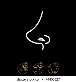 Web line icon. Nose