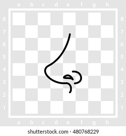 Web line icon. Nose