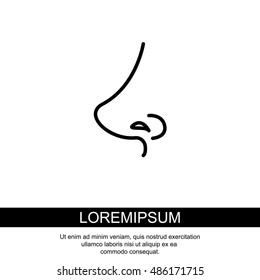 Web line icon. Nose