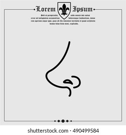 Web line icon. Nose