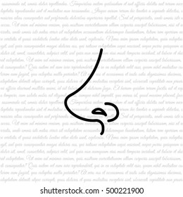 Web line icon. Nose