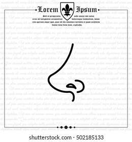Web line icon. Nose