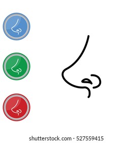 Web line icon. Nose