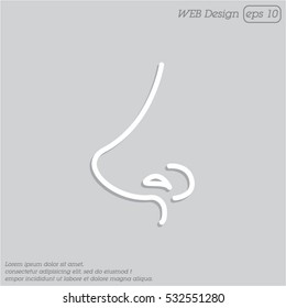 Web line icon. Nose