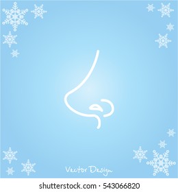 Web line icon. Nose
