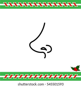 Web line icon. Nose