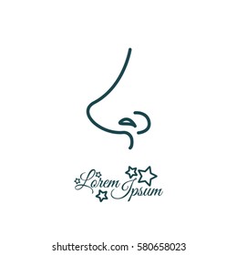 Web line icon. Nose