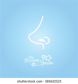 Web line icon. Nose
