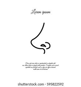 Web line icon. Nose