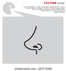Web line icon. Nose