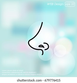 Web line icon. Nose