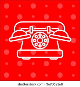 Web line icon. Old phone