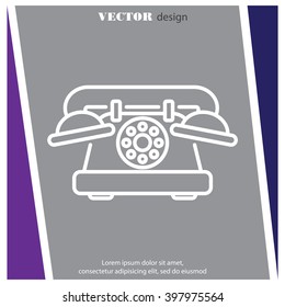 Web line icon. Old phone