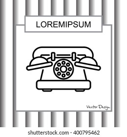 Web line icon. Old phone