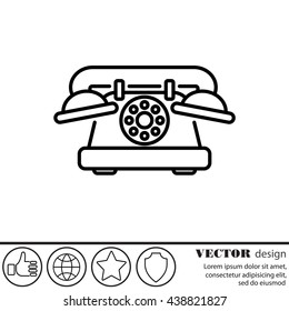 Web line icon. Old phone