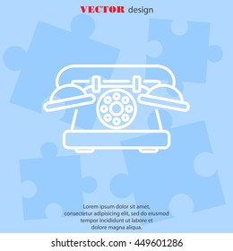 Web line icon. Old phone