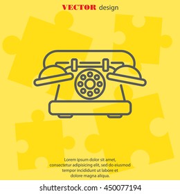 Web line icon. Old phone