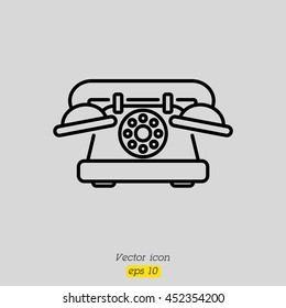 Web line icon. Old phone