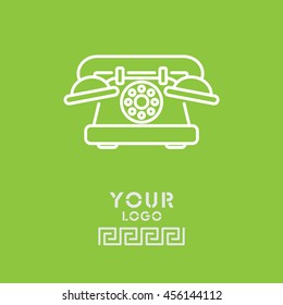 Web line icon. Old phone