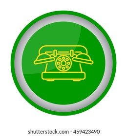 Web line icon. Old phone