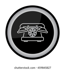 Web line icon. Old phone