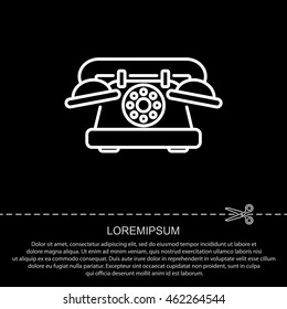 Web line icon. Old phone