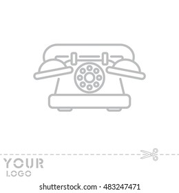 Web line icon. Old phone