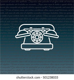 Web line icon. Old phone