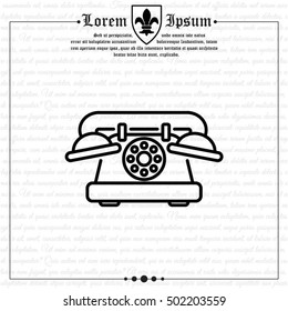 Web line icon. Old phone
