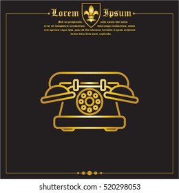 Web line icon. Old phone