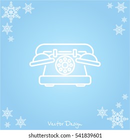 Web line icon. Old phone