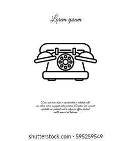 Web line icon. Old phone