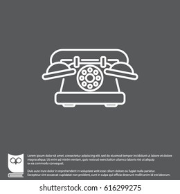 Web line icon. Old phone