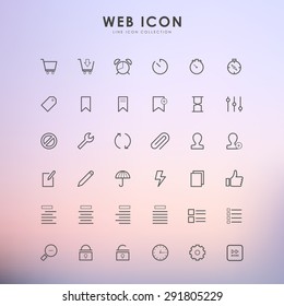 web line icon on gradient background
