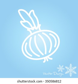 Web line icon. Onion bulb