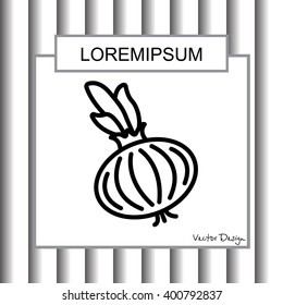 Web line icon. Onion bulb