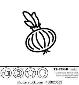 Web line icon. Onion bulb