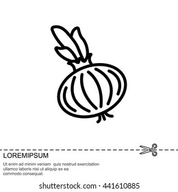Web line icon. Onion bulb