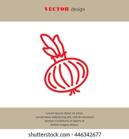 Web line icon. Onion bulb