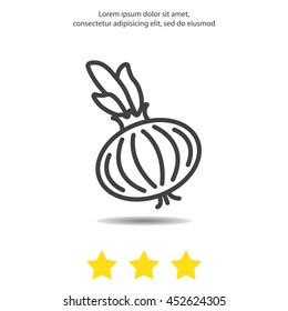 Web line icon. Onion bulb