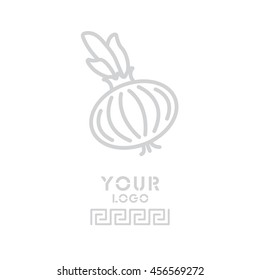 Web line icon. Onion bulb