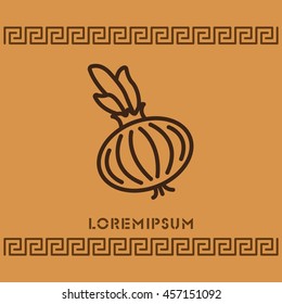 Web line icon. Onion bulb