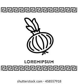Web line icon. Onion bulb