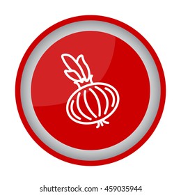 Web line icon. Onion bulb