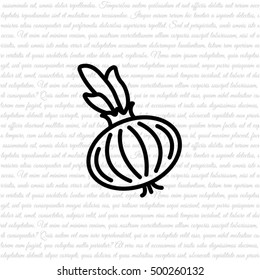 Web line icon. Onion bulb