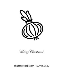 Web line icon. Onion bulb