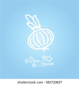Web line icon. Onion bulb
