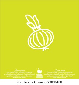 Web line icon. Onion bulb